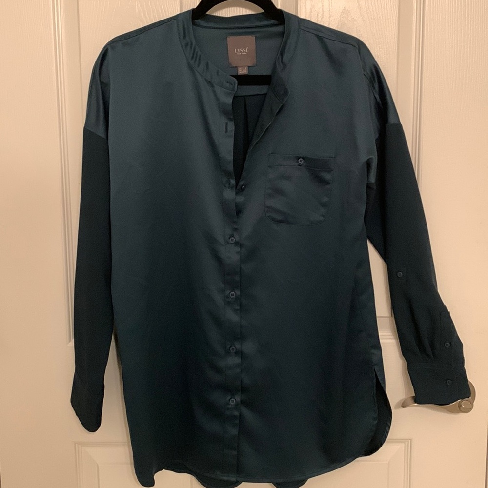 Lysse satin emerald tunic